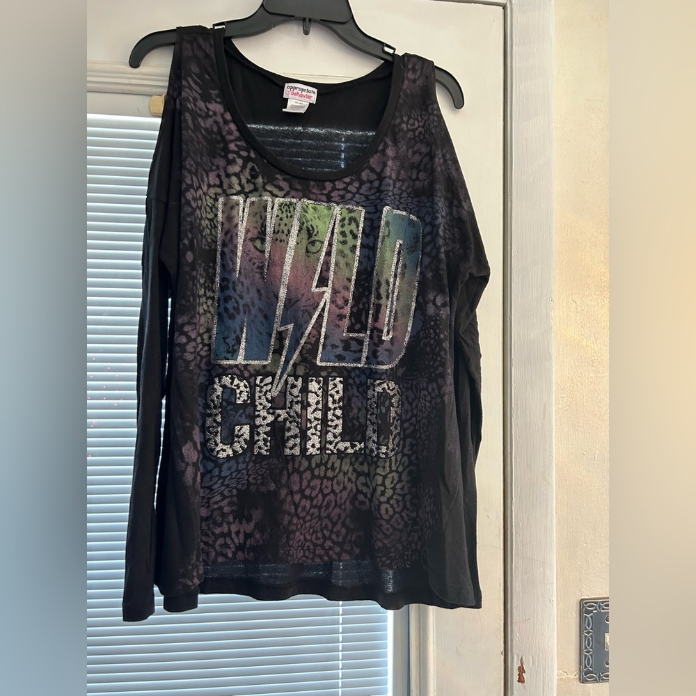 Wild child cold shoulder tee